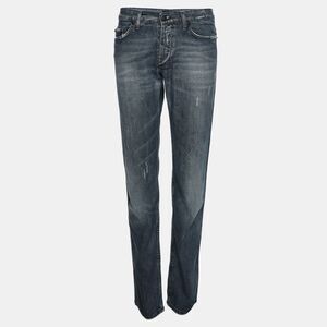 Just Cavalli Blue Denim Distressed Jeans S